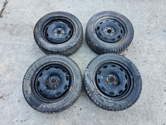 Winter tires and steel rims (205/55/R15) in Tires & Rims in St. Albert