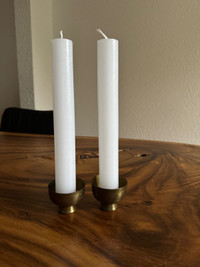 2 chandeliers en laiton brass candlesticks