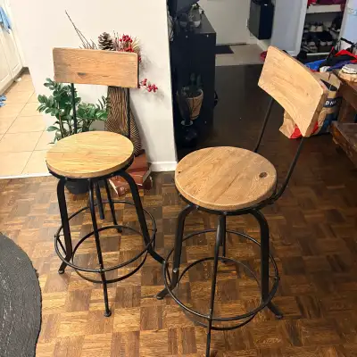 Vintage Bar Stools - adjustable height , View more