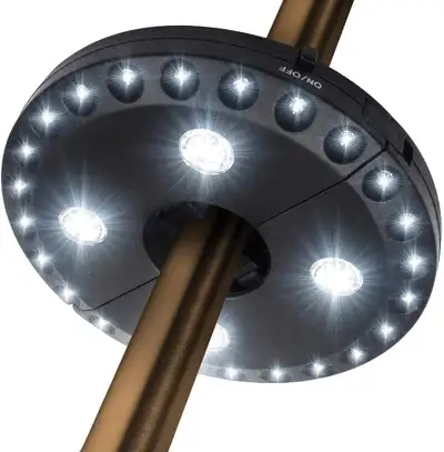Patio Umbrella Light 3 Brightness Modes Cordless 28 LED Lights, View more