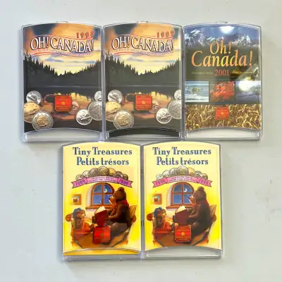 Canada Ready-to-Fill Royal Canadian Mint 5 x Coin Set Cases!, View more