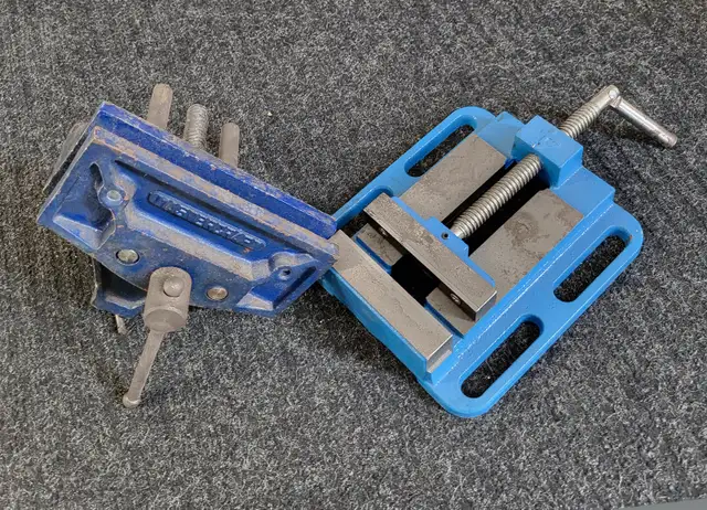 Drill press vise, 4 inch and a woodworking vise, 6 inch | Hand Tools ...