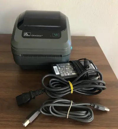 Zebra GK420d Direct Thermal Label Printer w/AC Adapter, View more