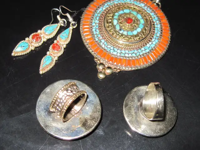 Brand New Turquoise & Coral Sterling Silver*Southwest Collection in Jewellery & Watches in Oakville / Halton Region - Image 4
