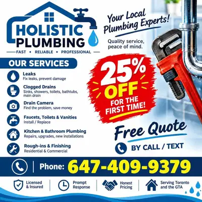LICENSED PLUMBER AVAILABLE FOR ANY JOB . CALL 6474099379, View more