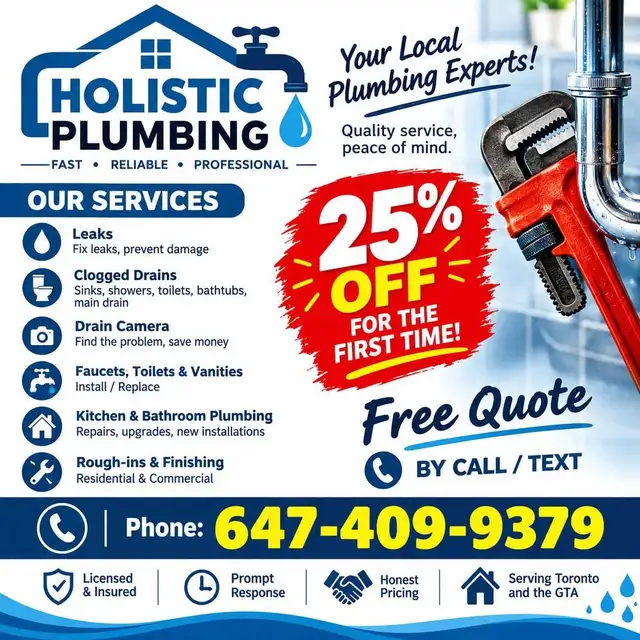 LICENSED PLUMBER AVAILABLE FOR ANY JOB . CALL 6474099379 in Plumbing in City of Toronto - Image 2