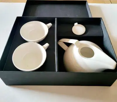 NEW in Box Verdici Tea for two.Teapot and Cups White Dinnerware, View more