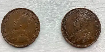 Coins - 1917 - 1918 One Cent Coins - BEST OFFERS, View more