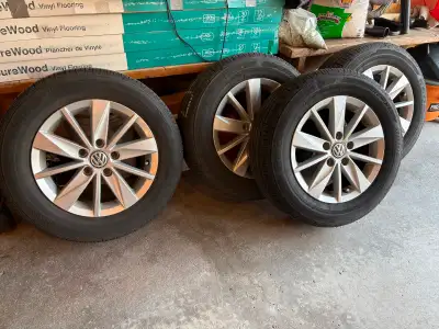 Used VW tires. Rims are in great shap.