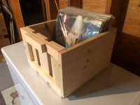 Handmade Vinyl Record Crate 