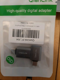 Qianlink usb c to USB adapter 2 pack