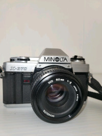 Minolta X-370  35mm  SLR Film Camera W/ 50mm F/ 2 Lens 