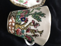 COALPORT INDIAN TREE-1890-1920-DEMI + ROYAL STANLEY CUP & SAUCER