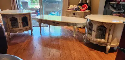 Coffee table, end tables., View more