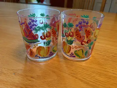 Vintage Leahy Designs Set of 2 Colourful 90s Patio Cups, View more