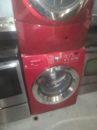 RED RARE 36 H FRONTLOAD WASHER STACKABLE