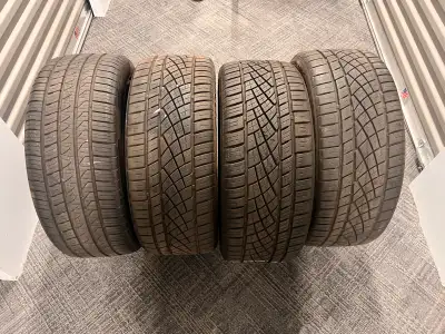 FULL SET OF 225/45/R17 ALL SEASON TIRES 3 CONTINENTAL (2x 2021 DOT, 1x 2022 DOT) 2022 DOT CONTINENTA...