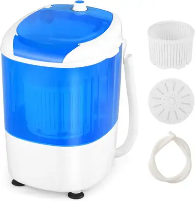 COSTWAY Portable Mini Washing Machine with Spin Dryer, Washing Capacity 5.5lbs, Electric Compact Mac...