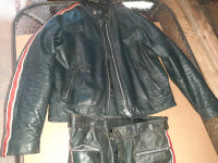 Vintage Hondaline /Bristol leather motorcycle jacket & pants 