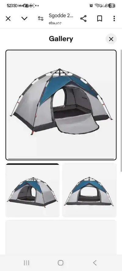 Get ready for your next outdoor adventure with this Sgodde camping tent, designed to comfortably acc...
