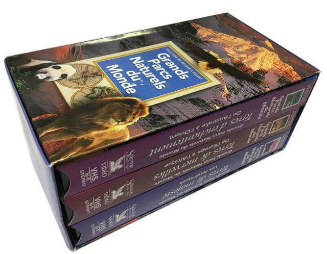 VHS - Grands Parcs Naturels du Monde - Coffret - 10$ dans CD, DVD et Blu-ray  à Granby