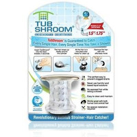 TUBSHROOM REVOLUTIONARY TUB DRAIN HAIR CATCHER (WHITE)