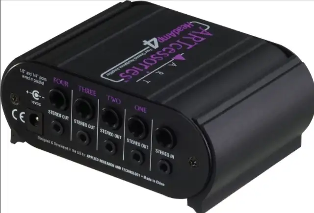 ART 4 Channel Headphone Amp HEADAMP4 w Power Supply in Pro Audio & Recording Equipment in Hamilton - Image 3