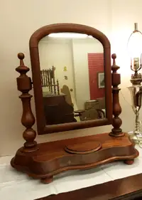 Antique dresser top vanity mirror 