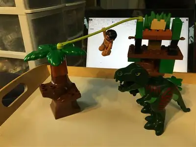 Lego Duplo Dino Trap #5597 - $50 This set was released in 2008. Complete build, missing a couple min...