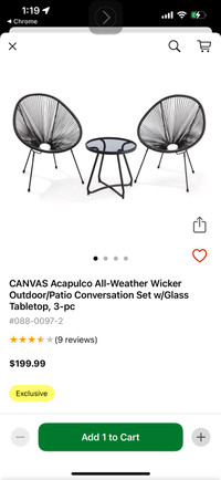  Patio furniture for two 