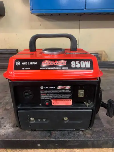 King 950 watt 2 stroke generator, only used it a couple times, quiet and easy on fuel, weighs about...