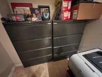 Selling used metal filing cabinets and storage cabinet