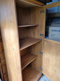 Solid wood cupboard/display unit