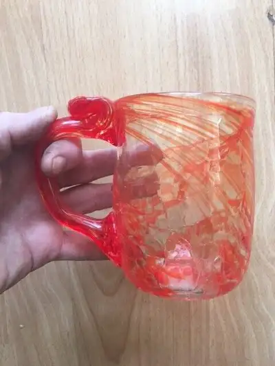 Beautiful Hand Blown Hot Glass Cup Alberta Made Art Unique, View more