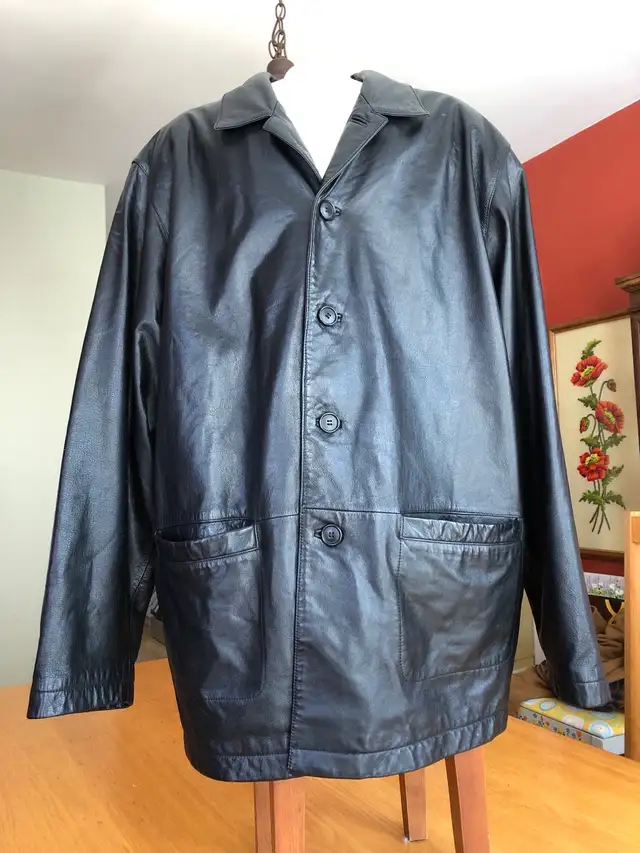 XL Men’s Black Leather Jacket in Men's in Kitchener / Waterloo - Image 2