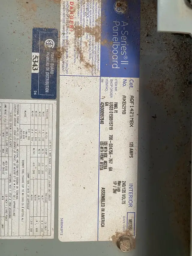 GE Series a panel board  in Electrical in Summerside - Image 2