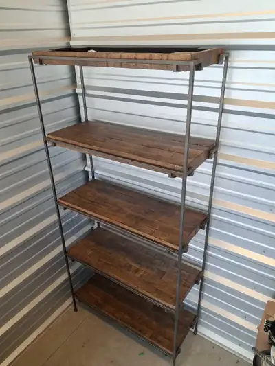modern high end shelves, wood / metal $280, View more