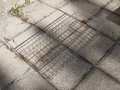 Grand panier en acier chromé, View more