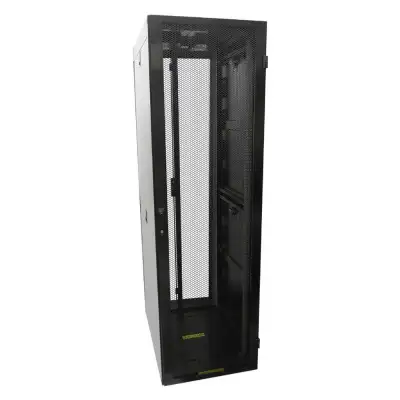 42U 1000 MM Depth Full Size Server Cabinet with Fan Tray, Black