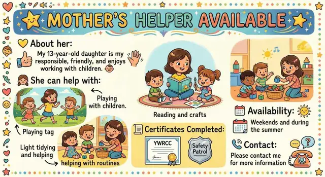 Mothers Helper Available 476833253635532800