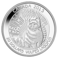 2013 $20 Arctic Fox - Pure Silver Coin