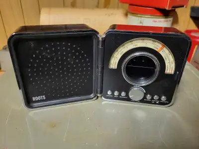 Roots portable AM/FM radio,, View more