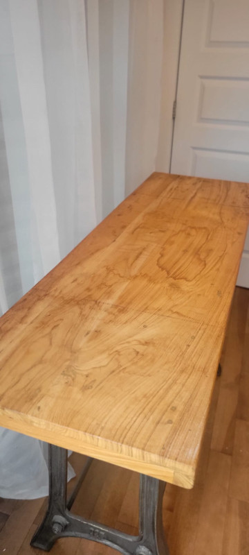 Table console fer forgé / bois dans Mobilier de salle à manger et cuisine  à Ville de Montréal - Image 4