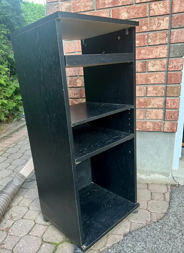 4 Shelves Media Storage Cabinet Tower Stable Organizer Stand in Bookcases & Shelving Units in Gatineau - Image 2