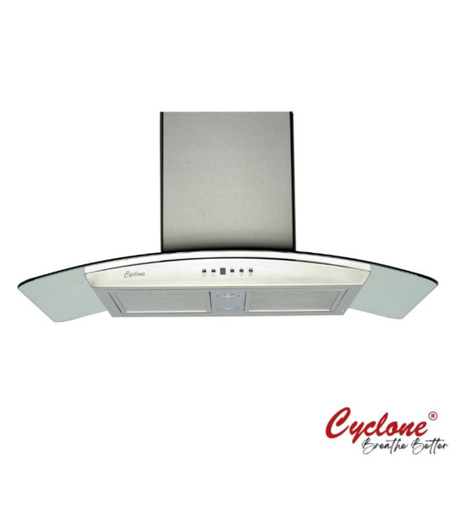 30" Cyclone 550CFM Wall Mount Range Hood w/ Curved Glass in Stoves, Ovens & Ranges in City of Toronto