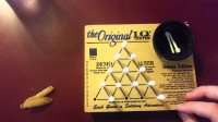 I. Q. Tester Wooden Triangle Brain Teaser Game Puzzle