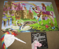 Melissa and Doug Fairy Tale Floor Puzzle and Unicorn bk and