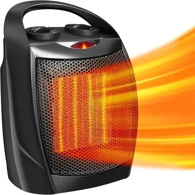 Space Heater, Portable Heater Fan For Indoor Use 1500W Ceramic Small Heater With Thermostat, Dorm Of...