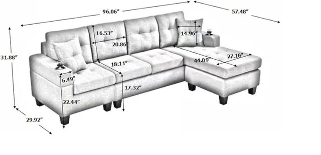 New Year New Comfort Christmas Sale Fresh Sectional Sofa Set dans Sofas et futons  à Laval/Rive Nord - Image 3