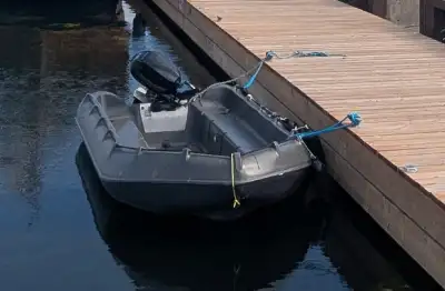 Industrictible whaly 370 poly dingy with double hull mould. Made in the Netherlands this vessel is u...